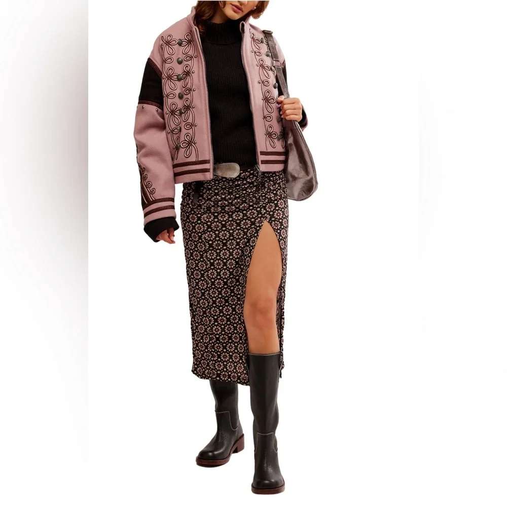 Free People Boy Band Bomber Wool Blend Jacket - Picture 5 of 6